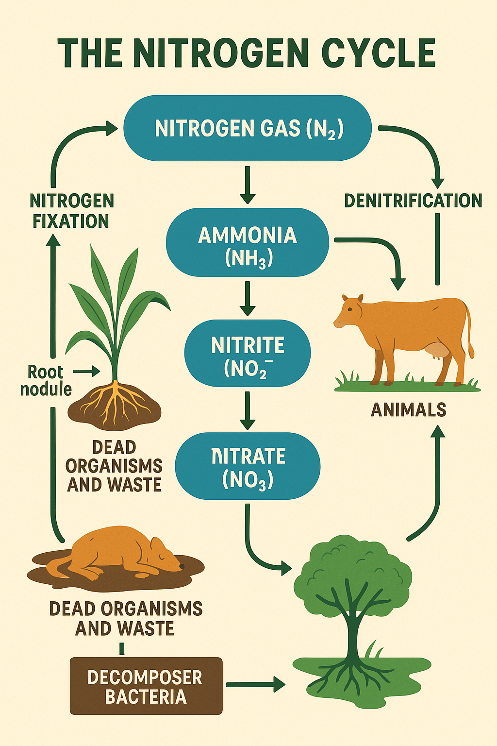 nitrogen cycle, nitrogen fixation , 