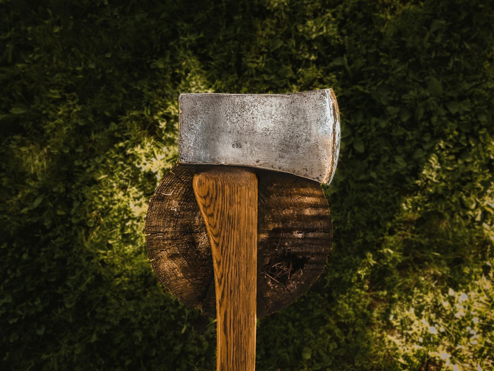 an axe 