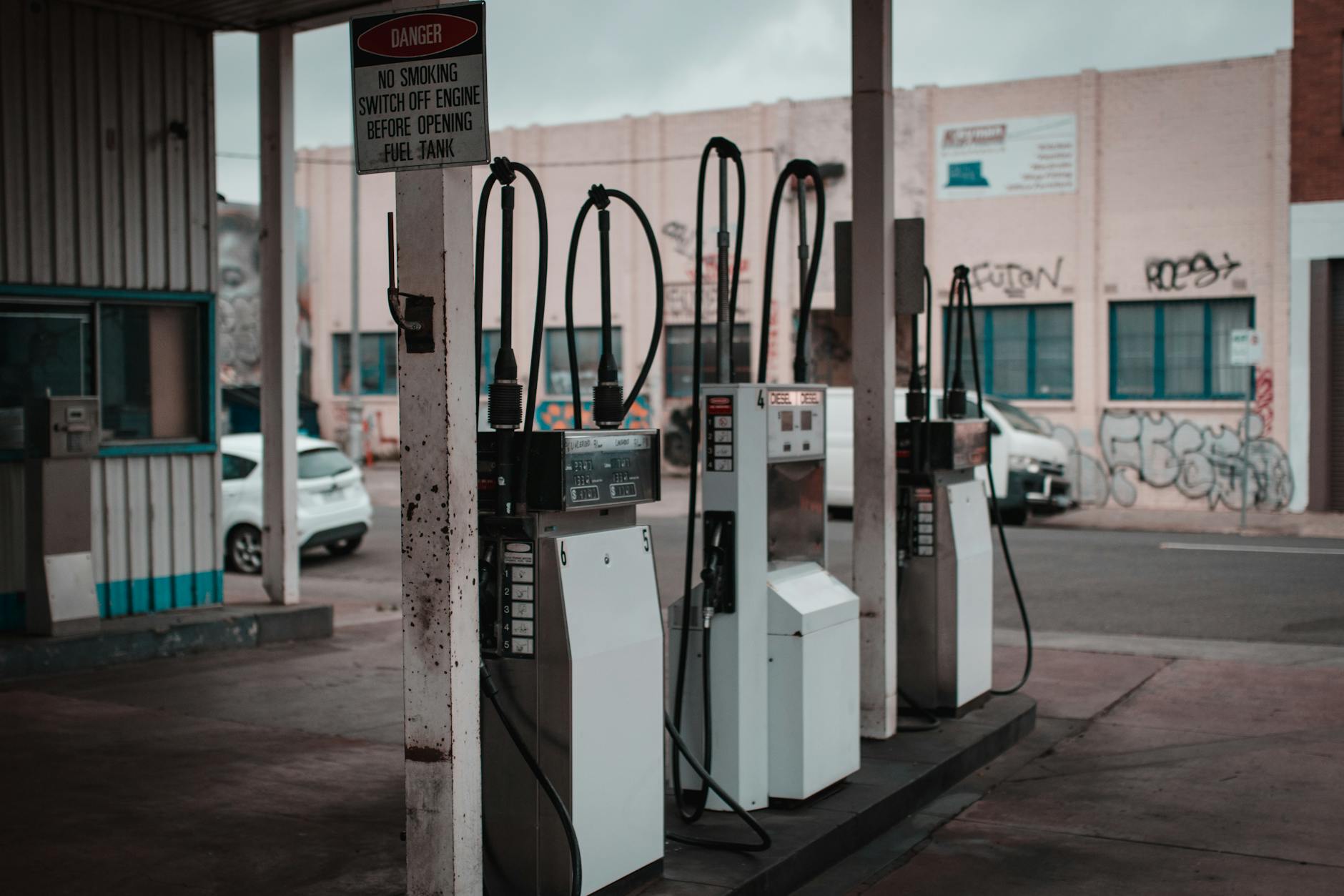 white and black gas pumps
bioventing 